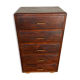Storage cabinet with 5 drawers in white wood 50s
