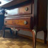 Wooden and marble chest of drawers