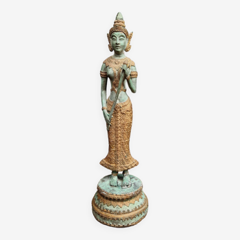 Ancient bronze sculpture divinity Apsara India 20th Hindu goddess statue