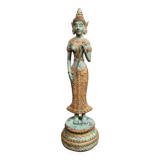 Ancienne sculpture bronze divinité Apsara inde XXe Statue déesse hindoue