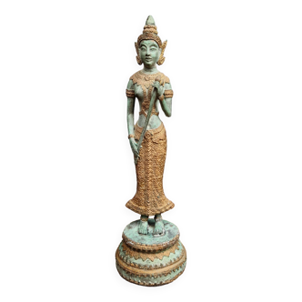 Ancient bronze sculpture divinity Apsara India 20th Hindu goddess statue