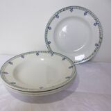 4 vintage soup plates from St Amand