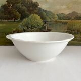 White iron earth salad bowl Creil and Montereau Lebeuf Milliet