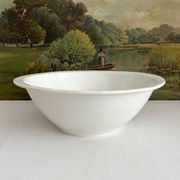White ironstone salad bowl from Creil and Montereau, Lebeuf Milliet