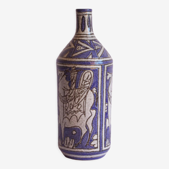 Abstract Sgraffito Bottle by Fratelli Fanciullacci, Italy, 1950s