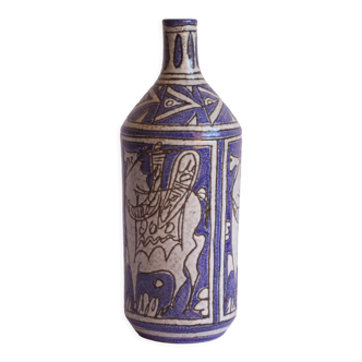 Abstract Sgraffito Bottle by Fratelli Fanciullacci, Italy, 1950s