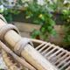 Set of 3 vintage rattan armchairs