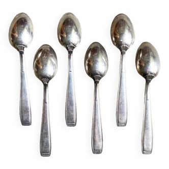 6 small silver-plated spoons