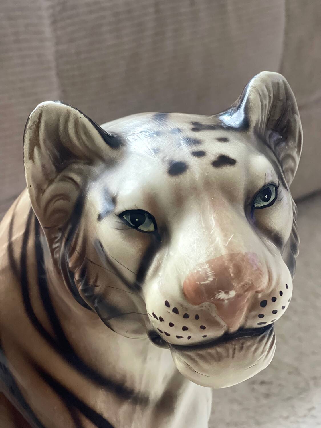 Enamelled ceramic tiger 1970