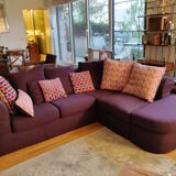 Purple corner sofa