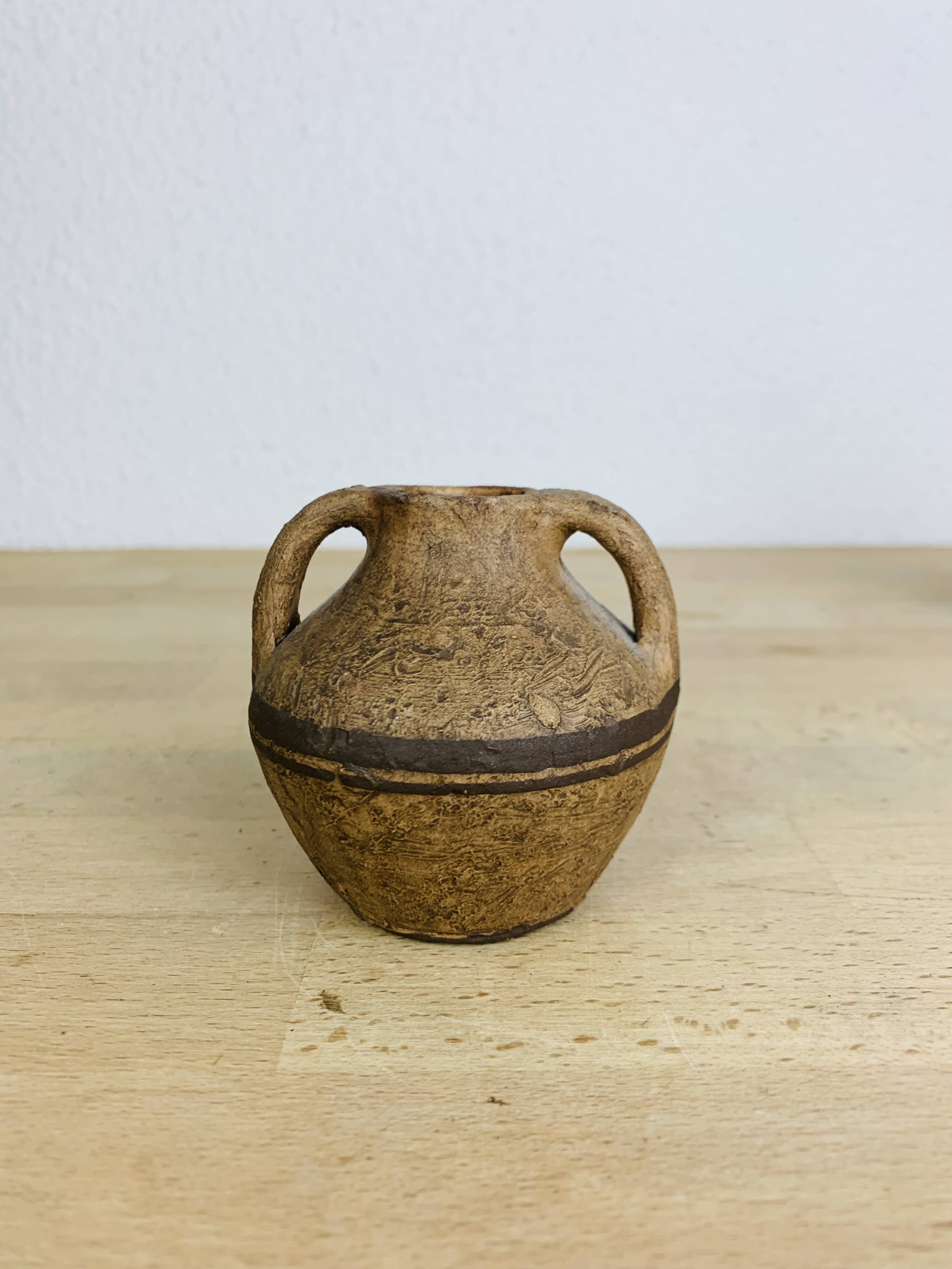 Trio of vintage stoneware vases