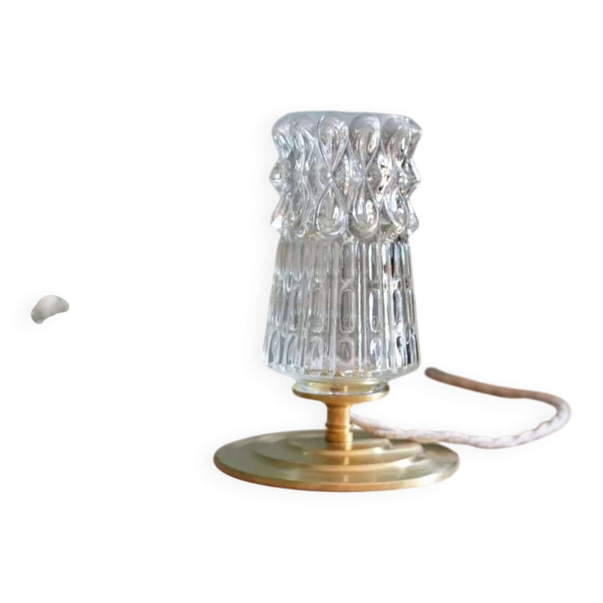 Cut glass table lamp