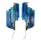 Set of wall lamps in rare blue colour by Svend Aage Holm Sorensen for Hazel & Teudt