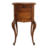 Louis XV bedside table in wood and marble