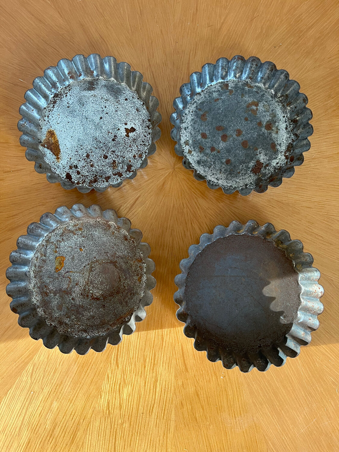 Lot of old tart molds