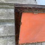 Grand miroir de bar en laiton 110x86