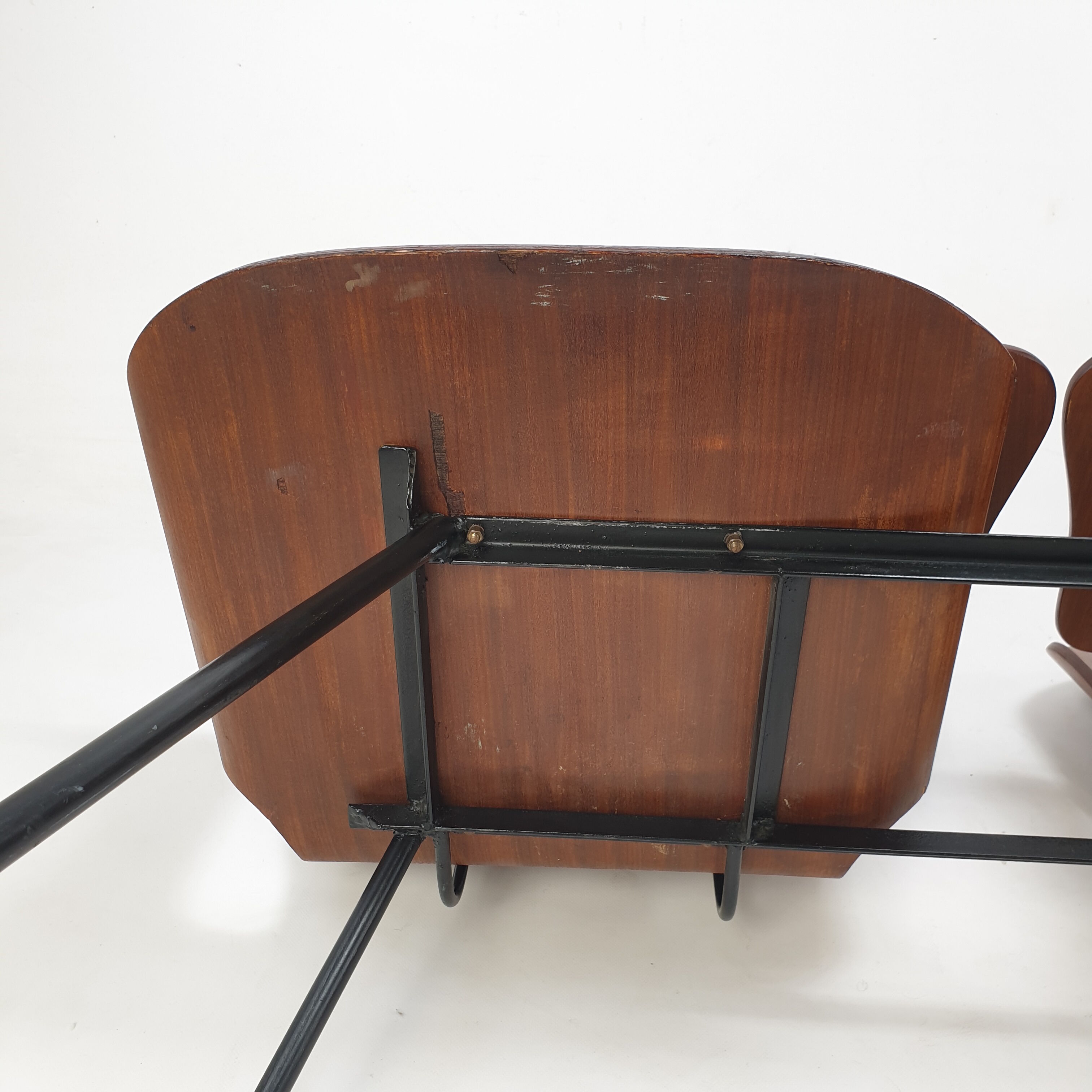 Mid Century Italian 3-seat Bench by Carlo Ratti, 50's