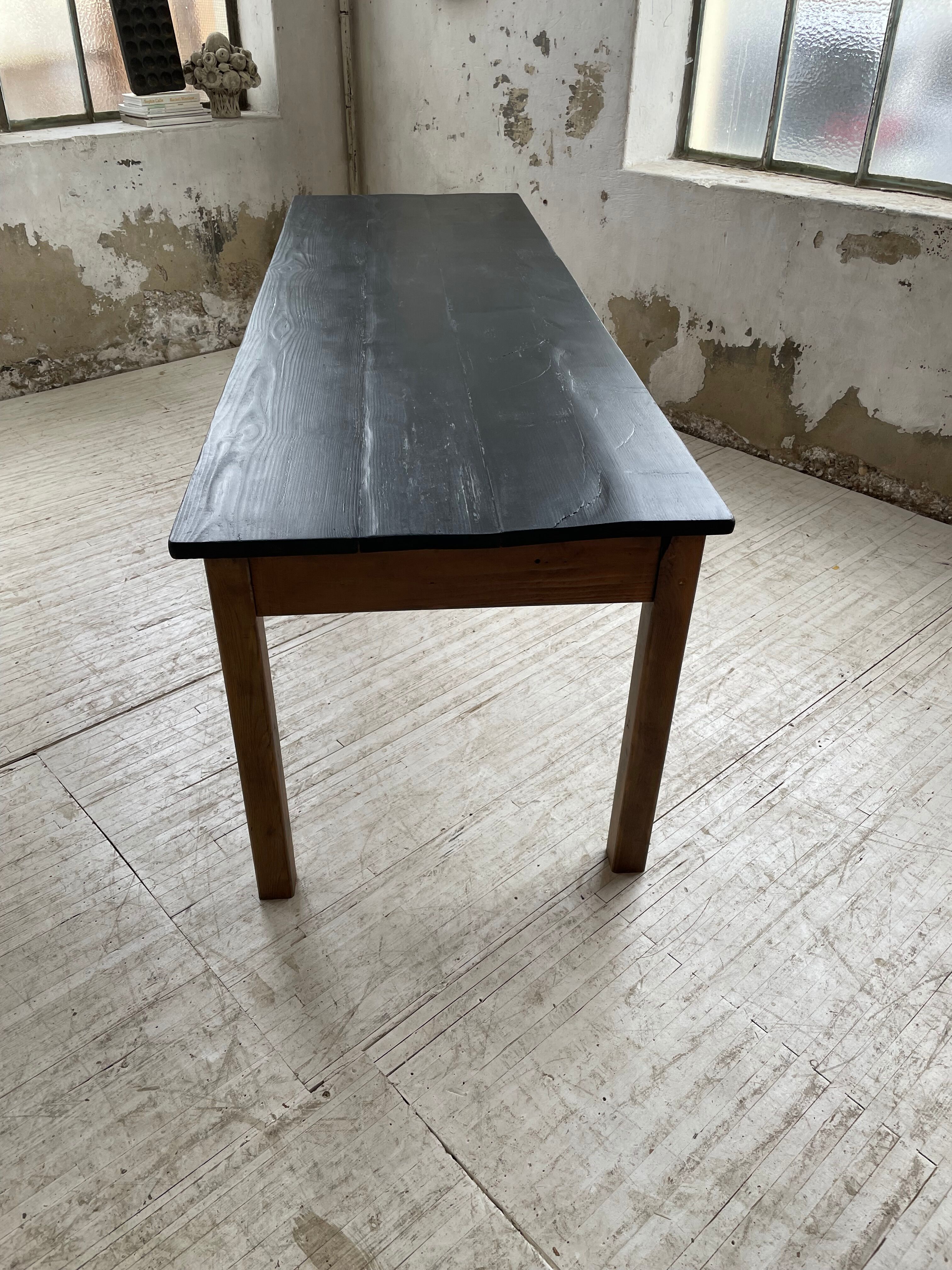 Black pine farm table 250 cm
