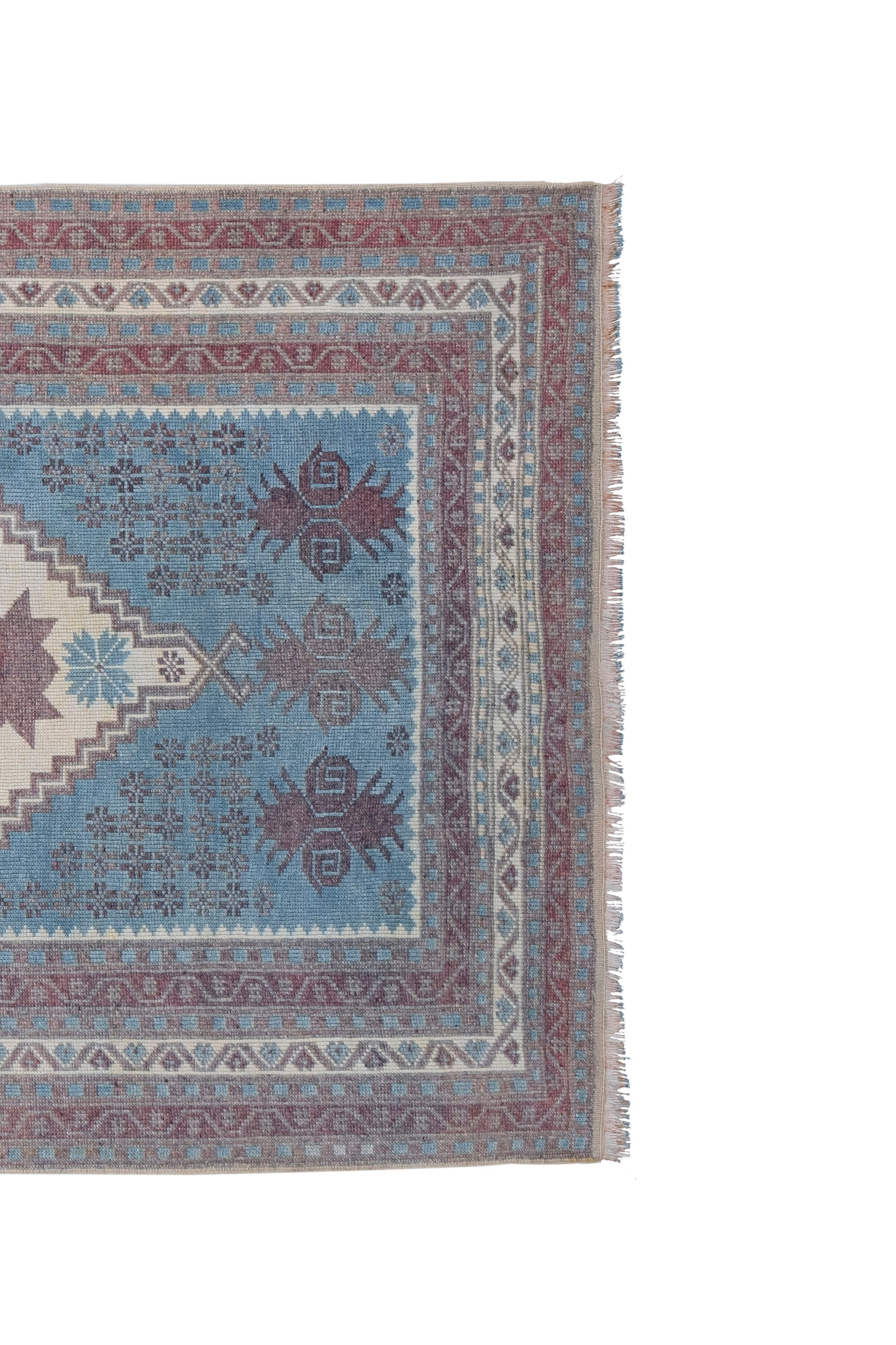 Vintage faded turkish oushak rug 103 x 190 cm
