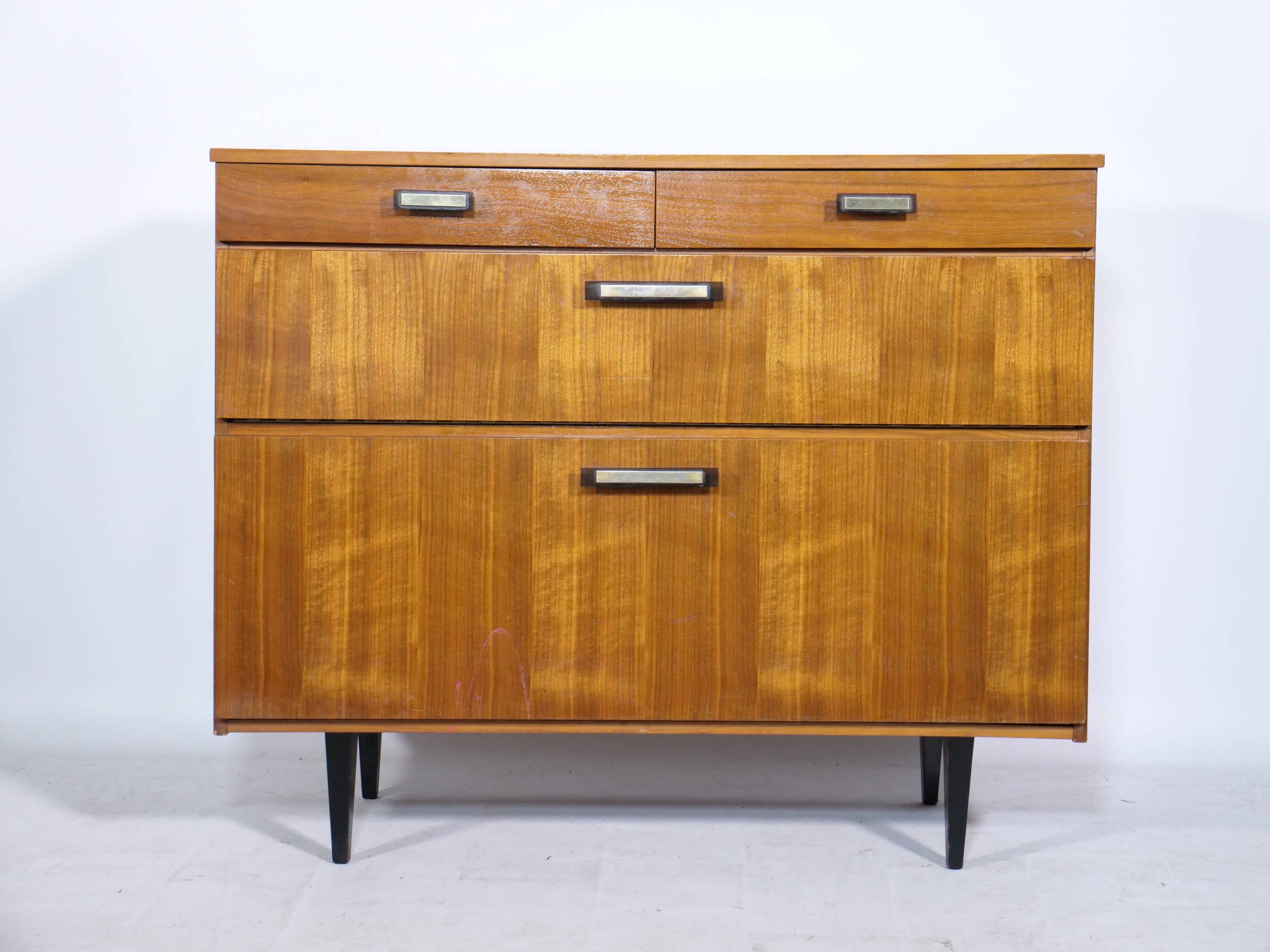 Buffet à chaussures vintage en teck, design milieu du siècle, années 1960