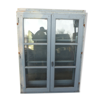 L 106 x H 138 cm old wooden window