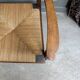 Fauteuil ancien en bois et assise paillée