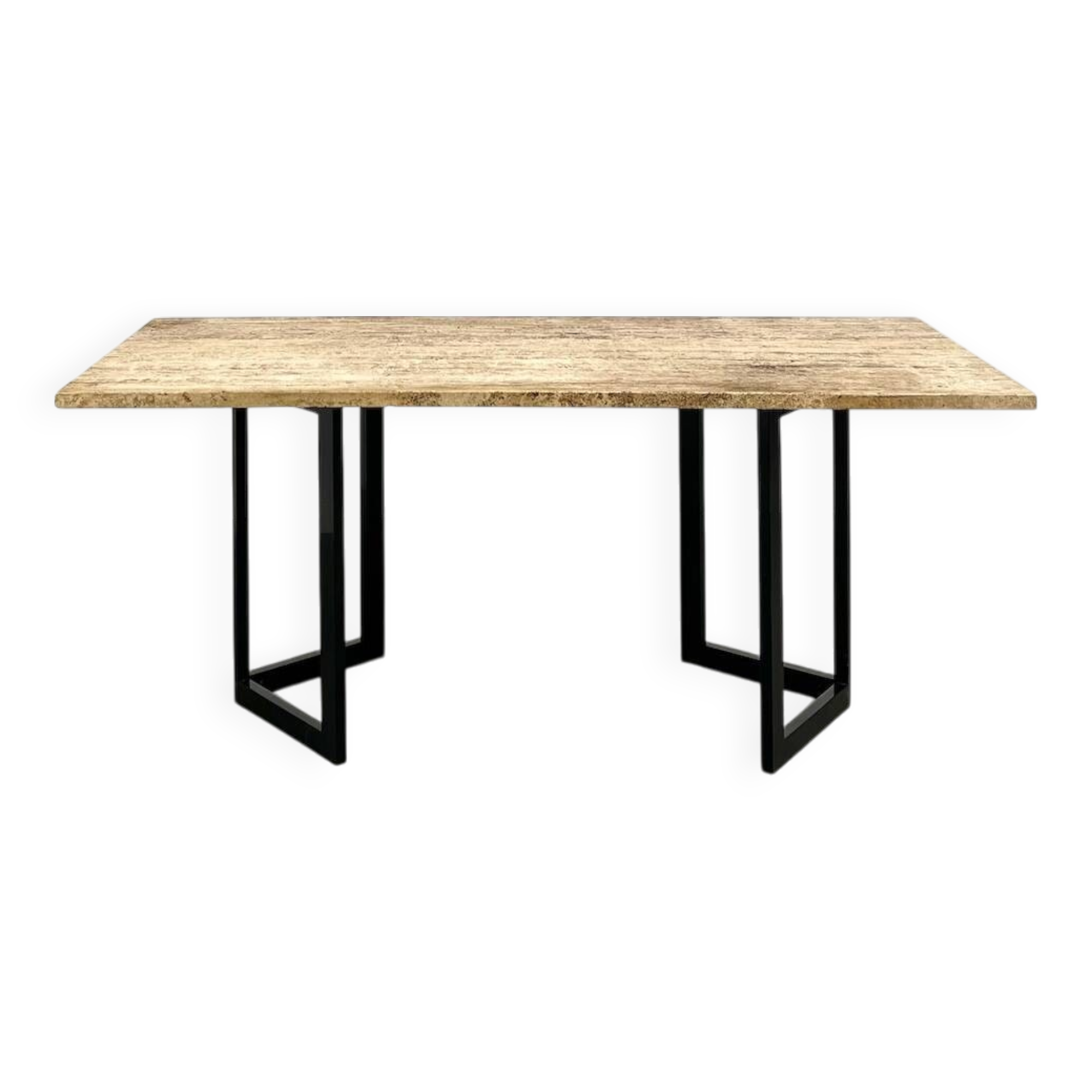 Table à manger en travertin, Italie, circa 1970