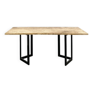 Table à manger en travertin, - circa