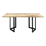 Table à manger en travertin, Italie, circa 1970