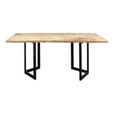 Table à manger en travertin, Italie, circa 1970