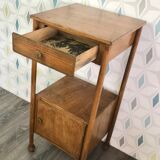 Painted metal bedside table