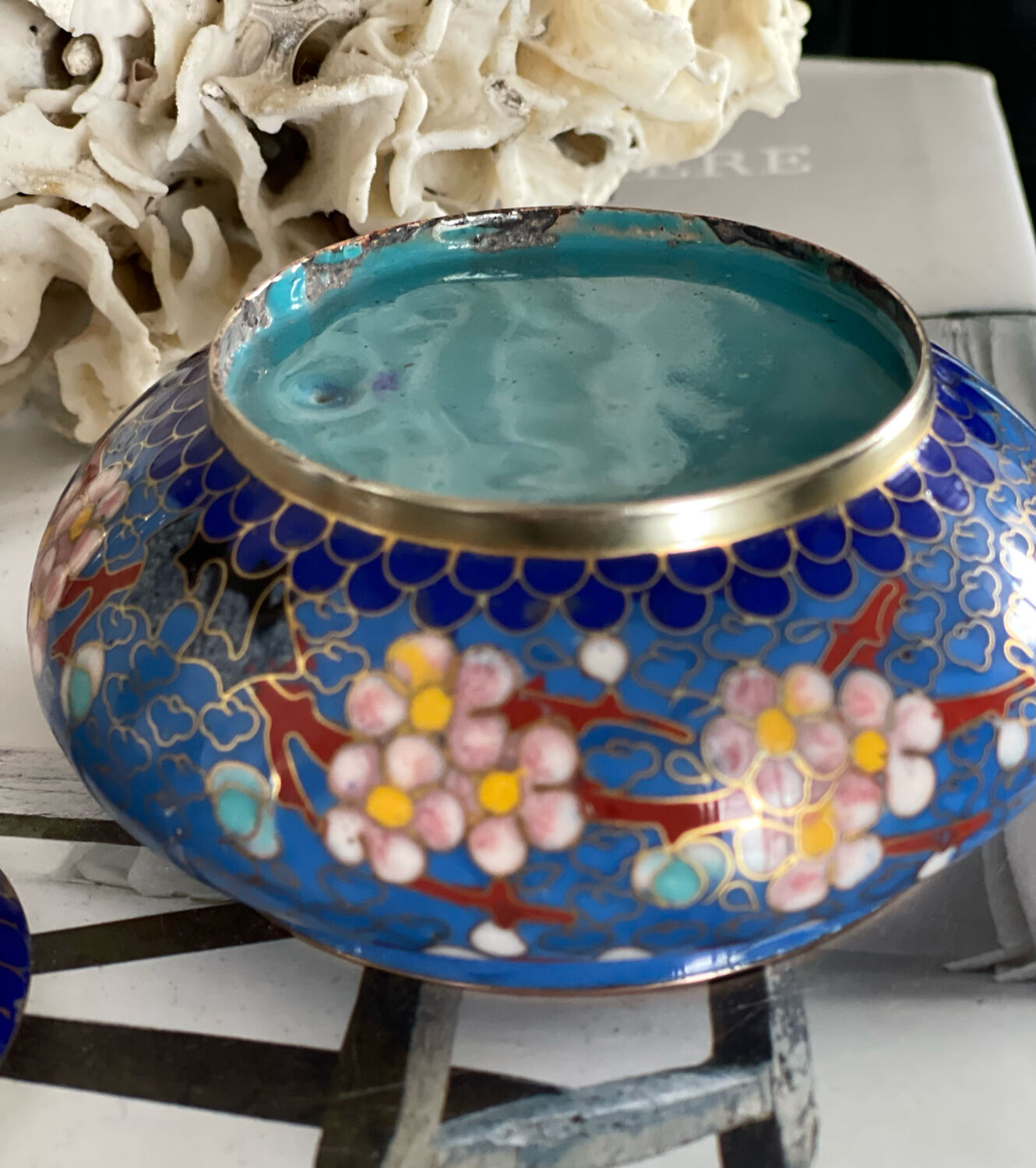 Cloisonné enamel candy box