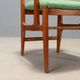 Vintage wooden and fabric armchair, Italian design from the 1950s.