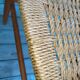 3 Scandinavian chairs seated in rope