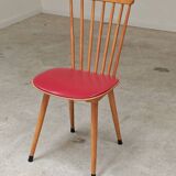 Baumann Menuet chair red skai 1960