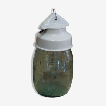 Lampe baladeuse industrielle suspensions verre porcelaine