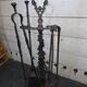 Antique cast iron fireplace set