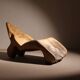 Brutalist Chaise Longue – Lounge Chair in Solid Oak | Germany 1970s