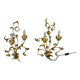 Set of Two Gilt Wall Lamps, Italy, 1960s