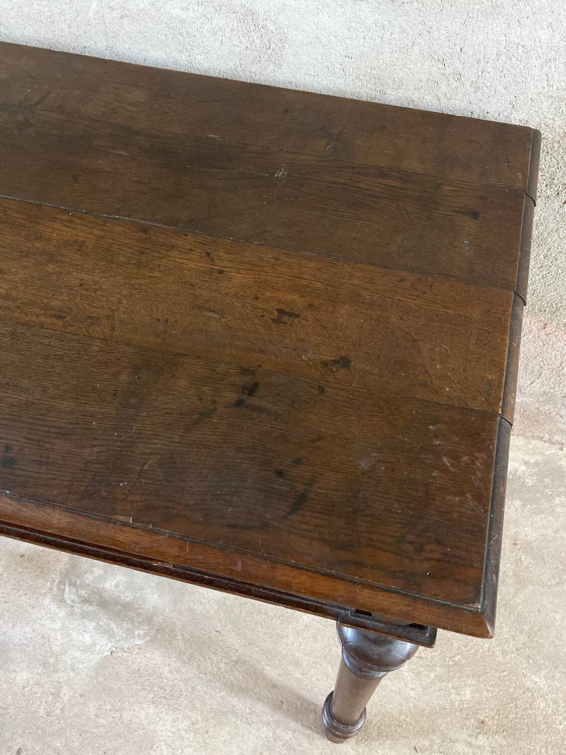 Antique 1-drawer desk in Henri II style