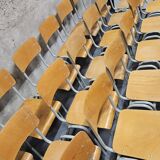 Lot of 18 vintage stackable bistro chairs 1970