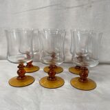 Ensemble de 6 verres à eau vintage