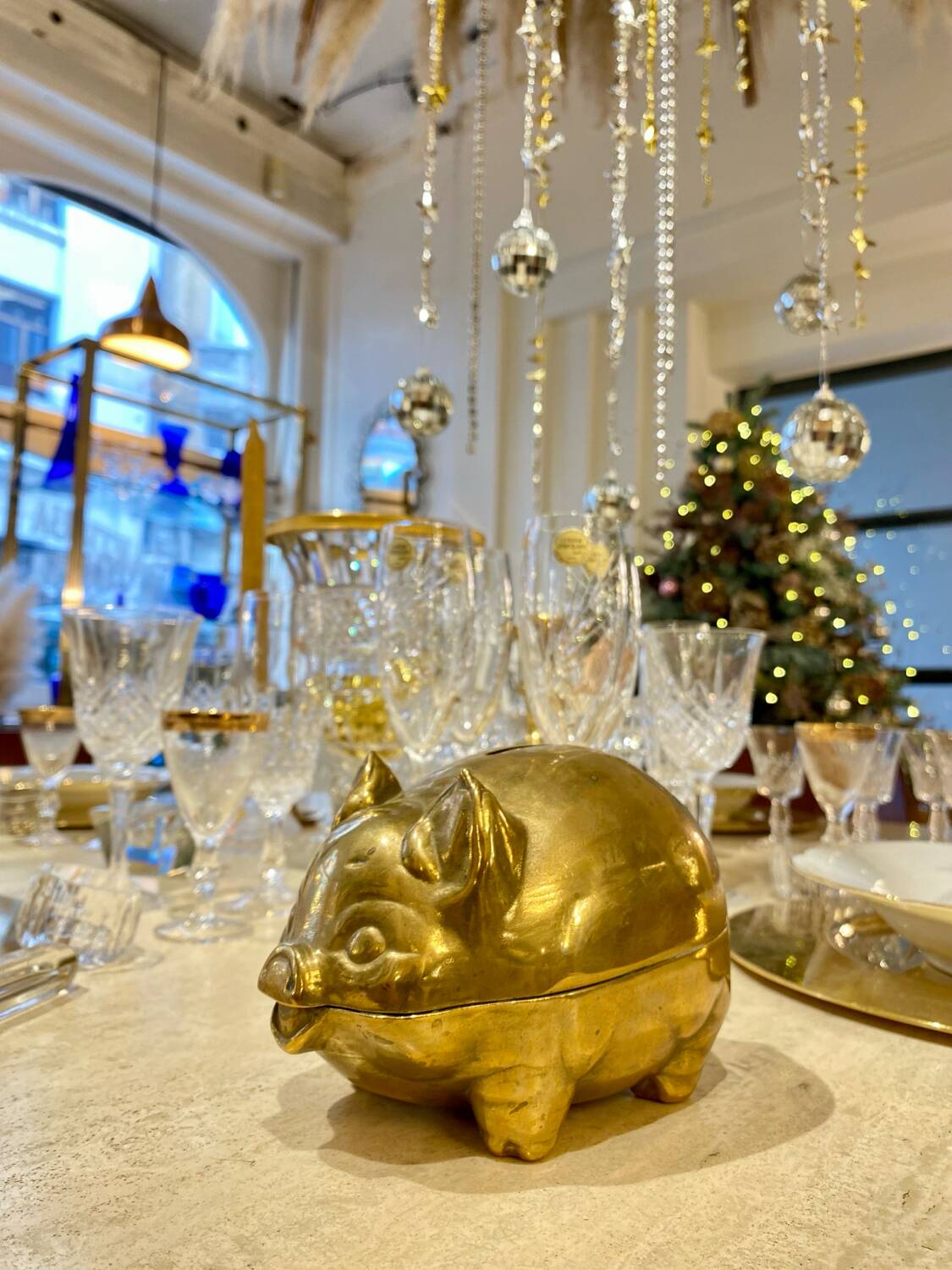 Brass piggy bank