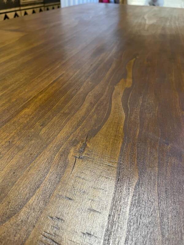 Table de ferme pieds fuseaux Doré - Or