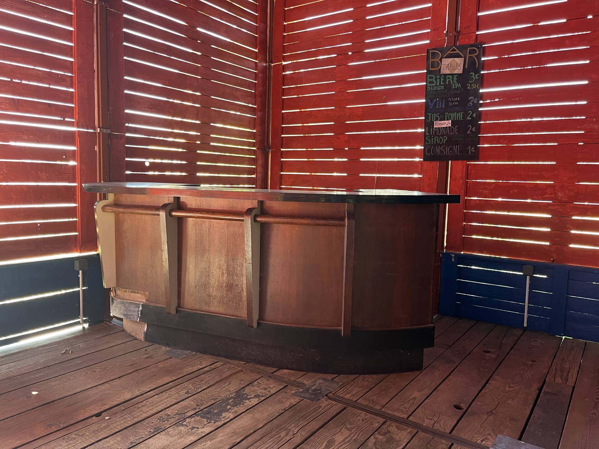 1950s bar in oak and Formica