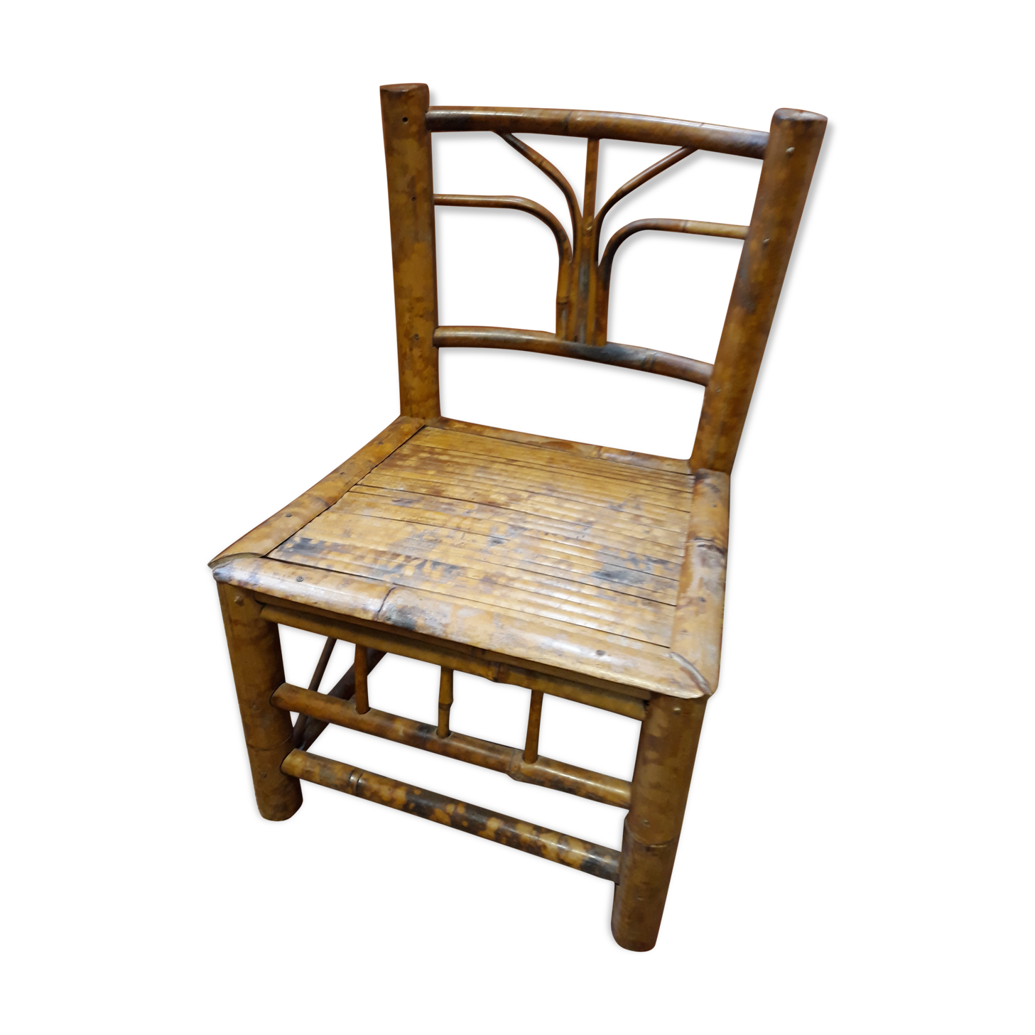 Children's chair in bamboo art nouveau