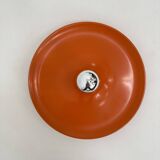 Honsel orange space age disc lamp , 1970s selected by Charlotte perriand