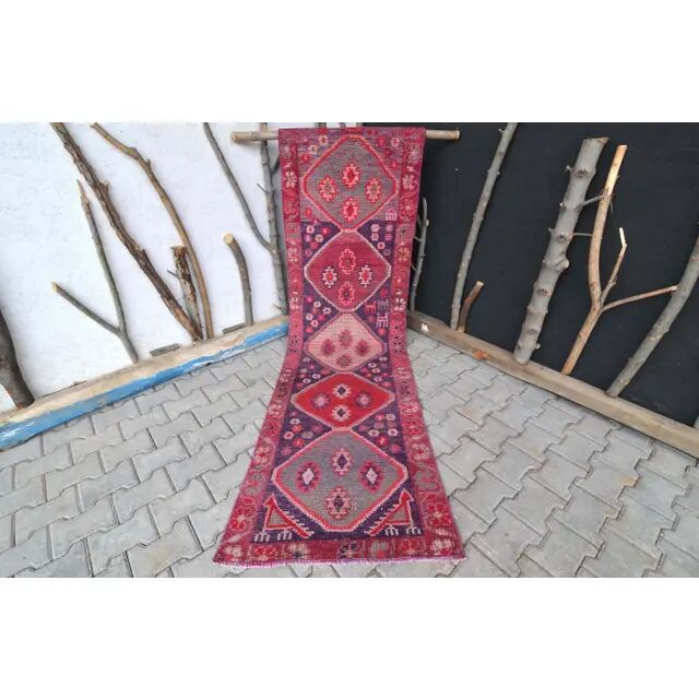 Turkish runner from the 1960s - 78x308 cm