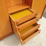 Scandinavian dressing cabinet with round mirror