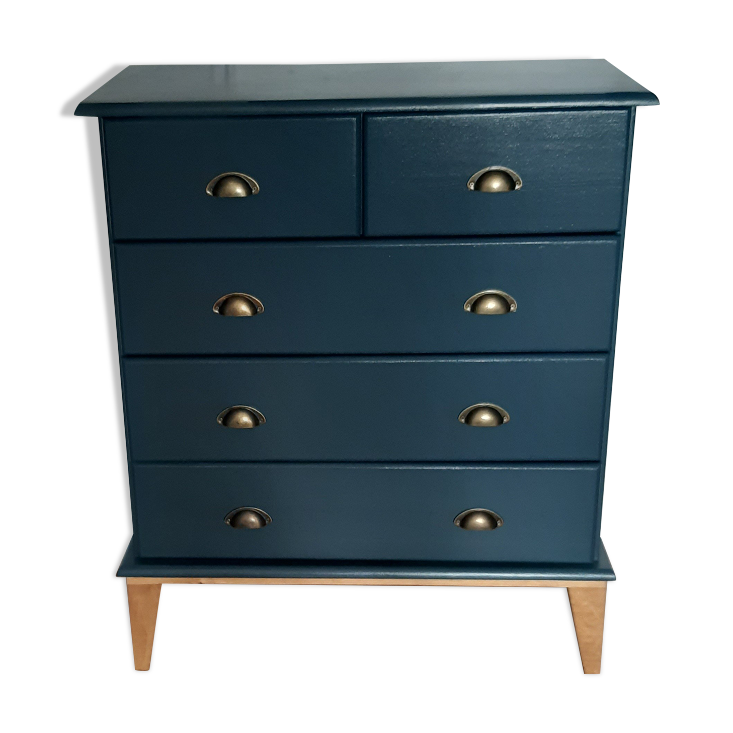 Commode scandinave bleu ganne